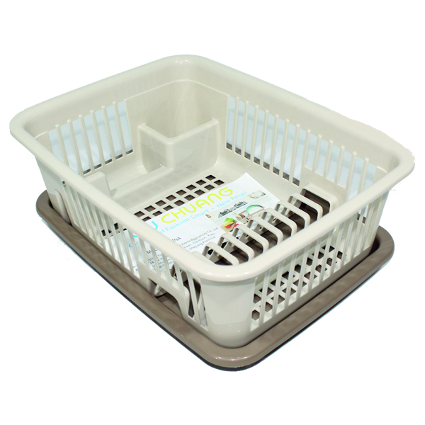 Duramade Medium Dish Rack Plastic 46x35x19cm, White