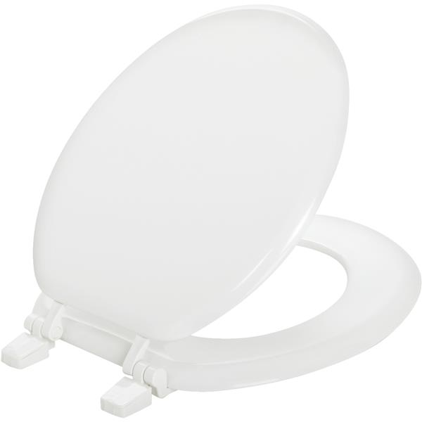 Mayfair Round Toilet Seat Closed-Front Wood, White