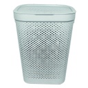 Duramade Laundry Hamper Plastic 44x34x53cm Grey/ White