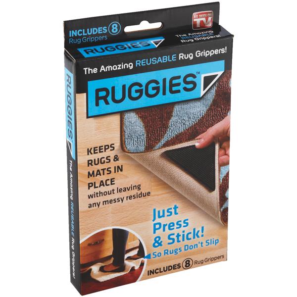 Ruggies Nonslip Rug Gripper Tape, (8-Pack)