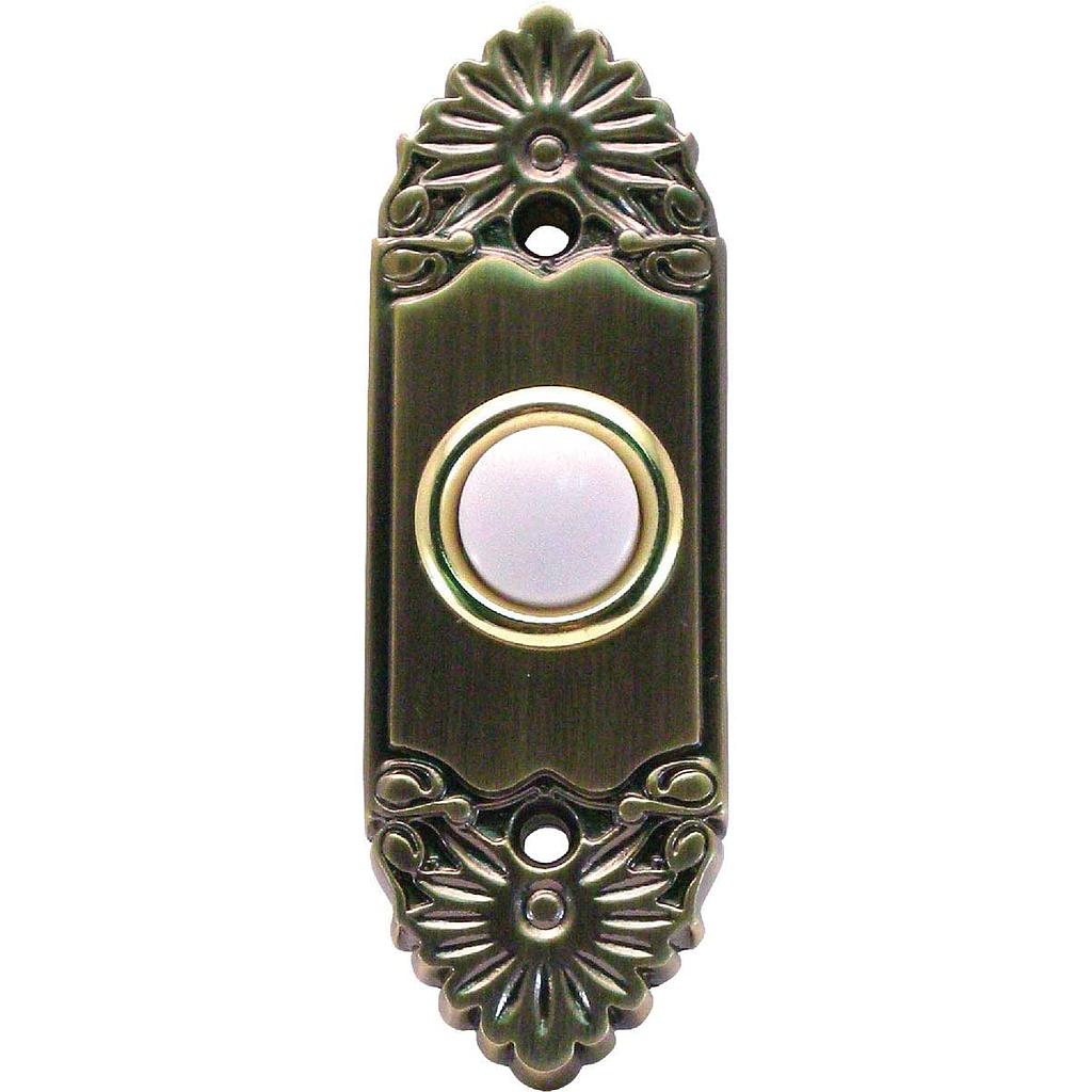 ****IQ America Wired Lighted Doorbell Push Button - Antique Brass Pocked
