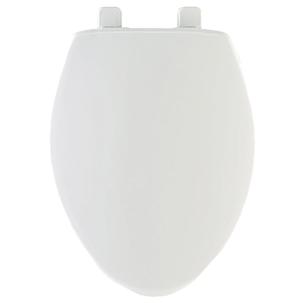 Mayfair Elongated Plastic Toilet Seat Closed-Front Slow-Close, White