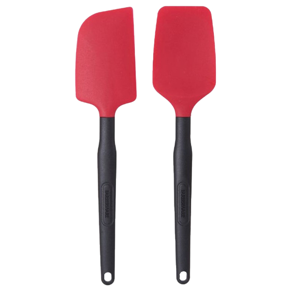Farberware Classic Spoon/Scraper Spatula Set, Red (2-Piece)