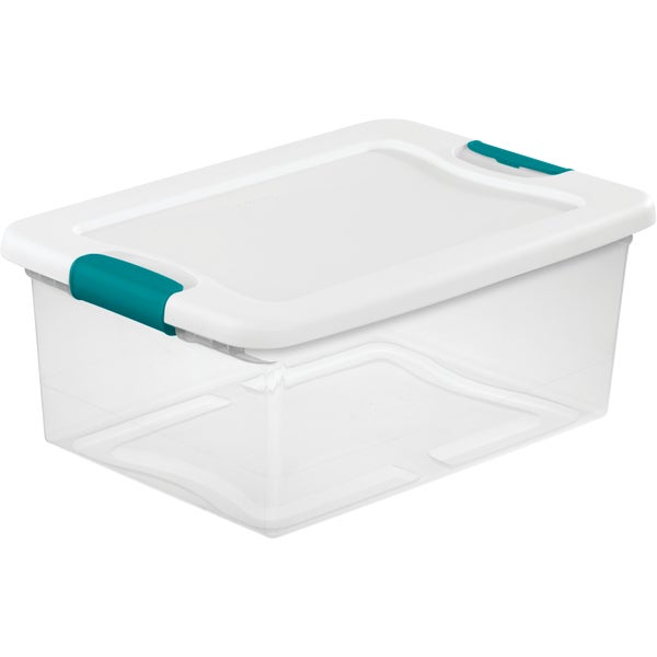 Sterilite Latching Storage Tote 15 Qt. White