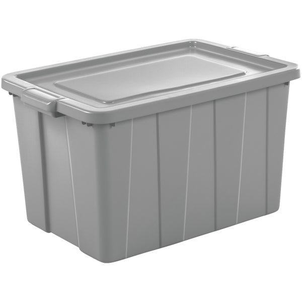 Sterilite Tuff1 Tote with Handles 30 Gal., Cement