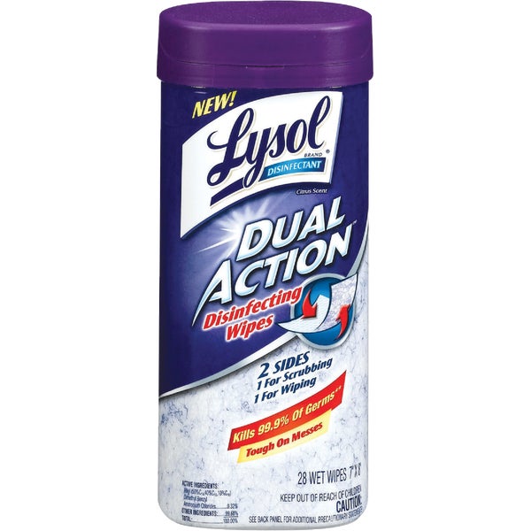 ****Lysol Dual Action Disinfecting Wipes (28-Count)