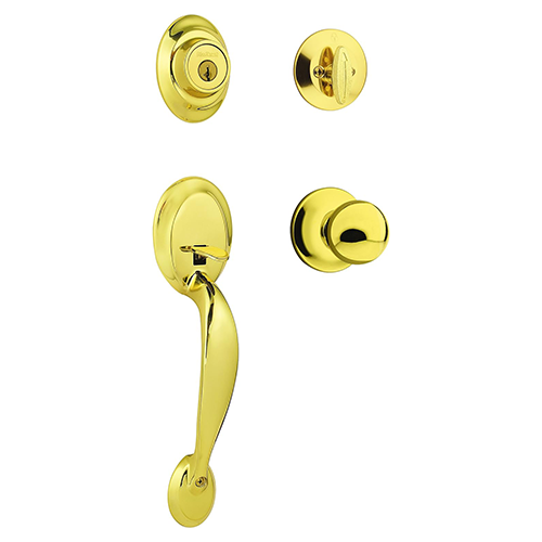 ****Kwikset Dakota Entry Handle Set, Polished Brass 96870-088 687DAXP 3 SMT