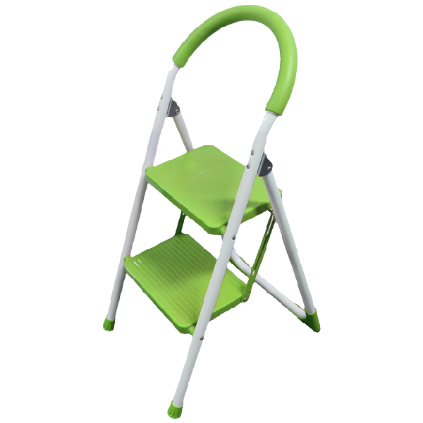 Max Motor 2-Step Folding Ladder, Blue / Green / Pink