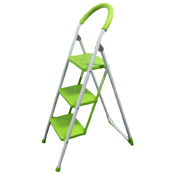Max Motor 3-Step Ladder, Blue / Green / Pink