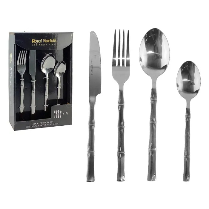 Royal Norfolk 16pc Cutlery Set, Silver