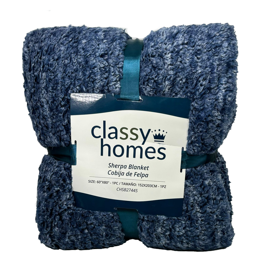 Classy Homes Sherpa Blanket 60 x 80 In.