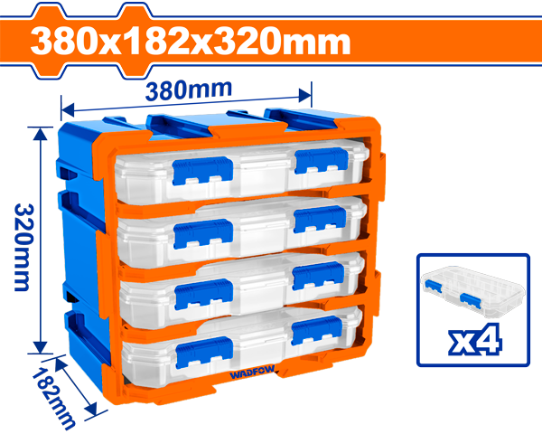 Wadfow 4-Bin Modular Storage Tower lp