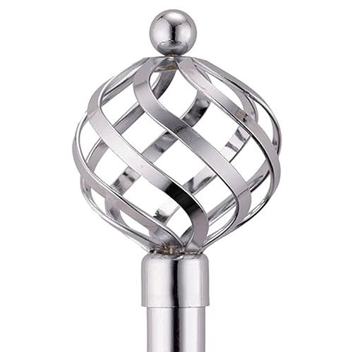 Classy Homes Curtain Rod 84-120 In., Silver - Plated