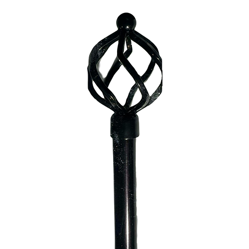 Classy Homes Curtain Rod 48-84 In., Black - Painted