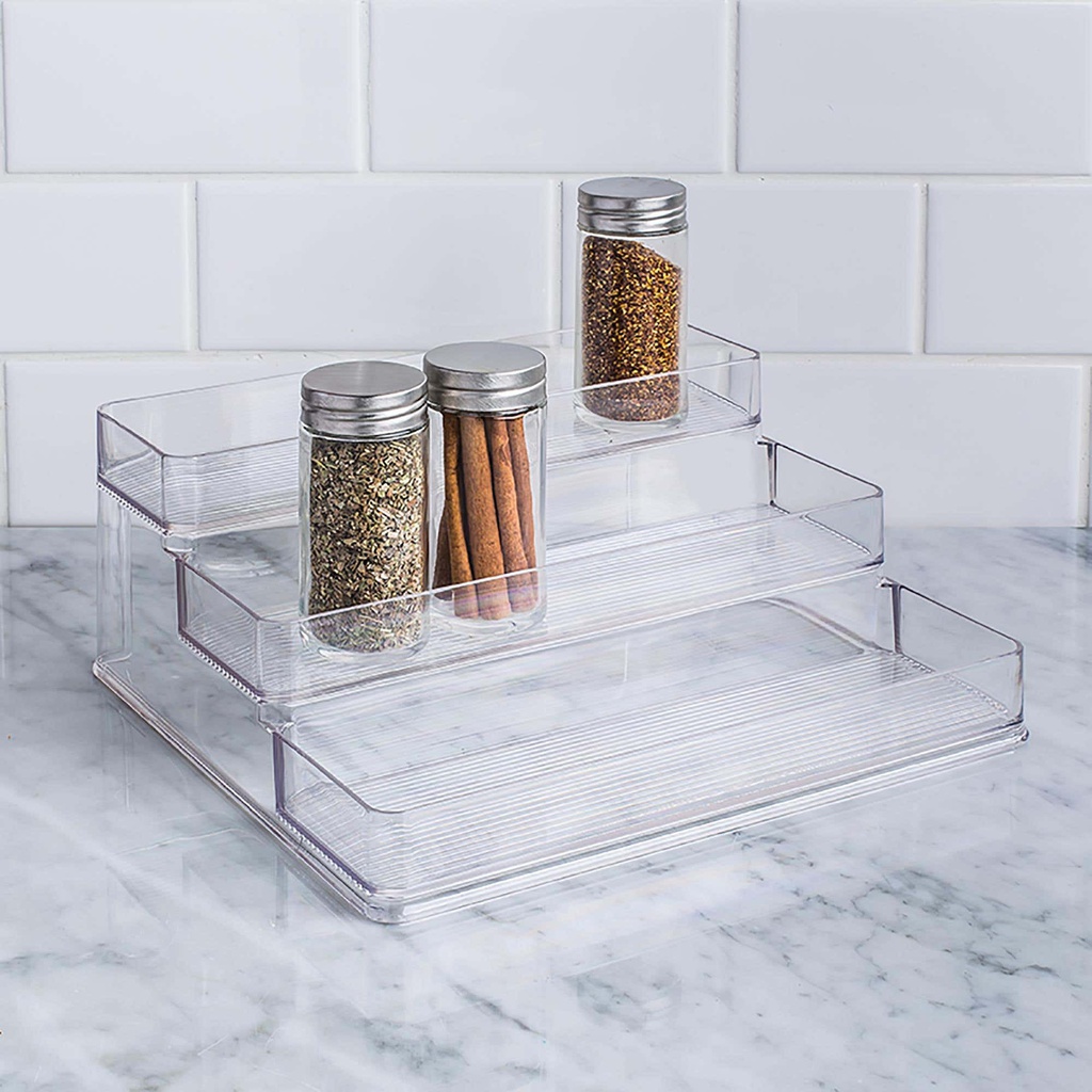iDesign Linus Stadium Spice Rack, Clear