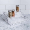 iDesign Linus Stadium Spice Rack, Clear