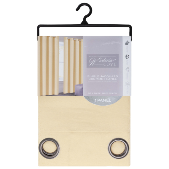 Infiniti Grommet Window Curtain Panel 55 x 90 In. Gold Green