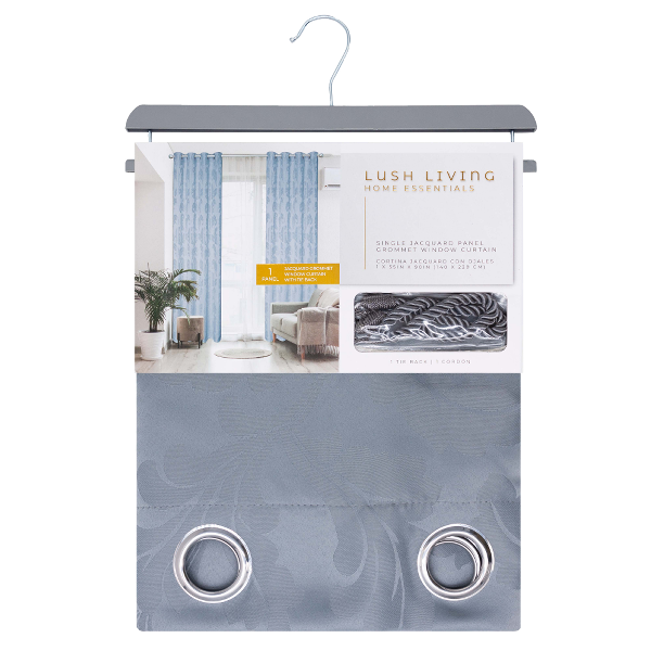 Cradenza Grommet Window Curtain Panel with Tie Back 55 x 90 In. Mineral