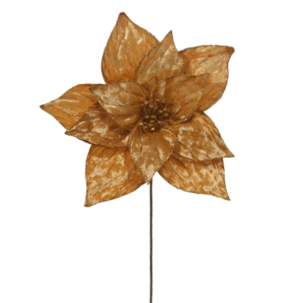 Miro Christmas Poinsettia 11P 30x30cm Gold