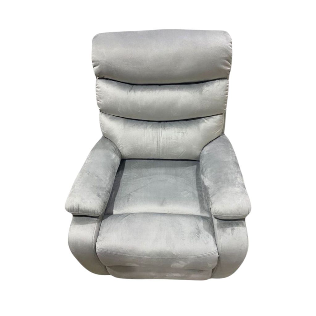 Mobel Velvet Rocking Recliner, Grey