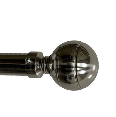 Classy Homes Curtain Rod 28-48 in Double Black 16/19