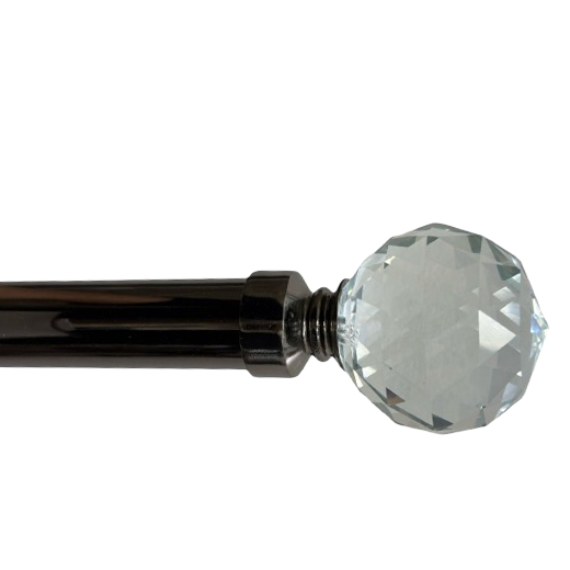 Classy Homes Curtain Rod 66-120 in Double Black Nickel 25/28