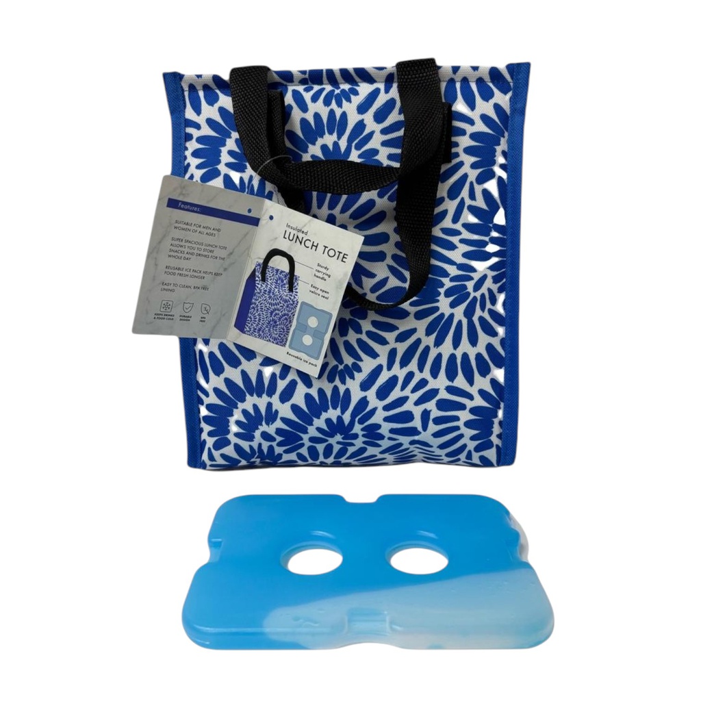 Manna Handled Velcro Lunch Bag With Ice Pack - Swirl