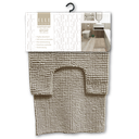 Elle Home 2pc Contour Mat &amp; Bath Mat Set, Beige
