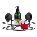 Royal Homes Corner Shower Shelf With Super Suction, Black