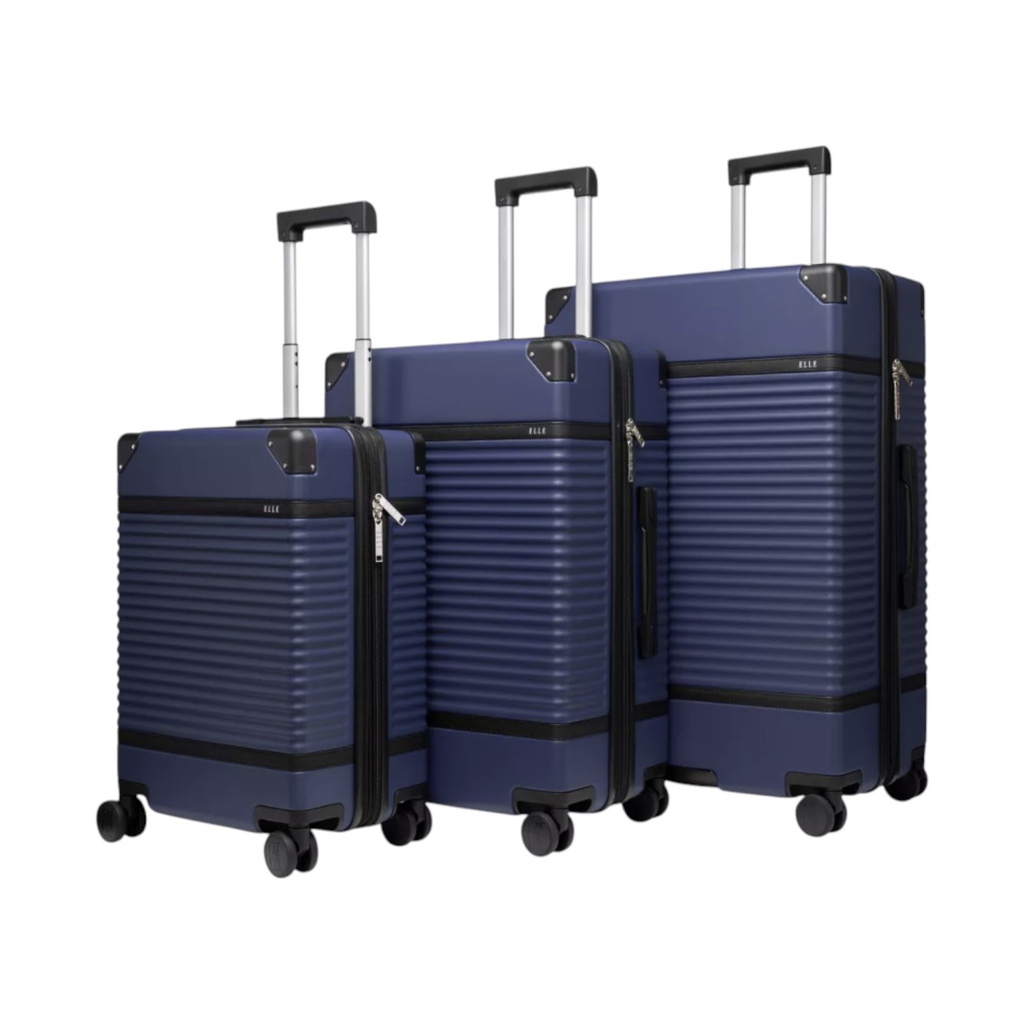 ****Elle Belleville Composite Luggage with Double Spinner Wheels 24In., Navy