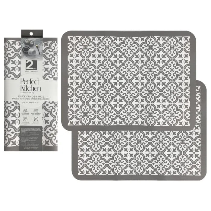 Perfect Kitchen Quick-Dry Mats 2pc Set
