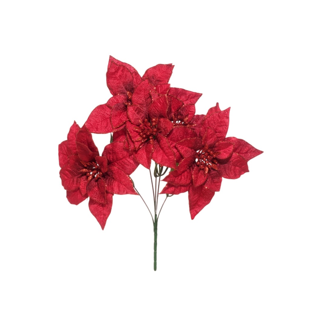 Miro Flower Bunch 37cm Red