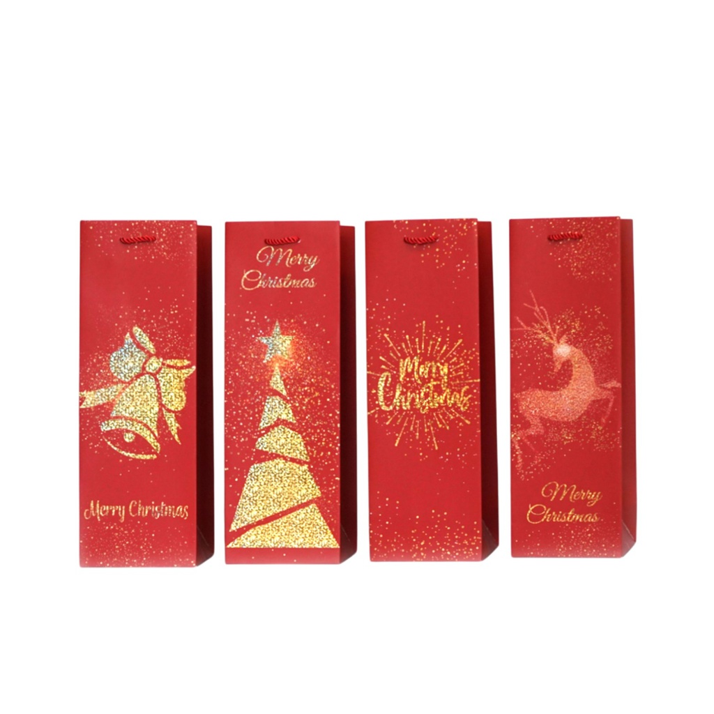 ^Miro Wine Bag 35cm Red/Gold