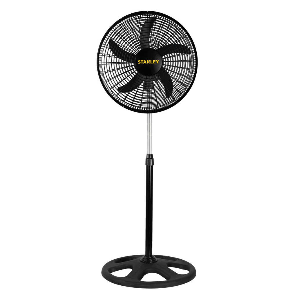 Stanley Pedestal Fan 16 In. 3-Speed, Black