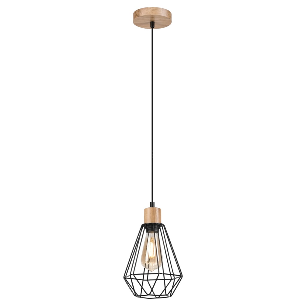 ****Ike Lite Hanging Lamp 1-Light E27 60W Black