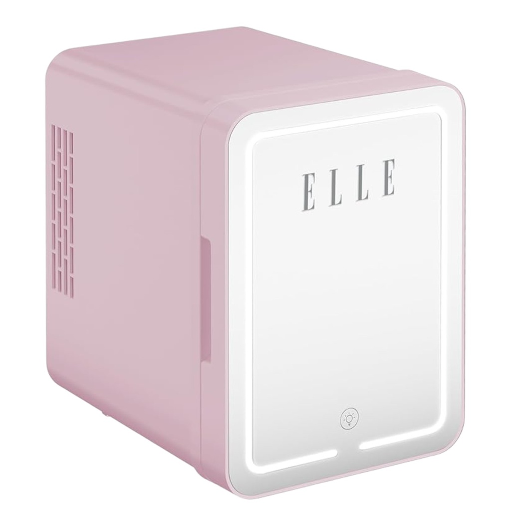 Elle Mini Cooler with LED Makeup Mirror, Purple