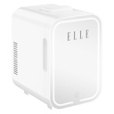 Elle Mini Cooler with LED Makeup Mirror, White