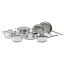 Elle Cookware Set 12-Piece, Stainless Steel