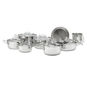 Elle Cookware Set 14-Piece, Stainless Steel