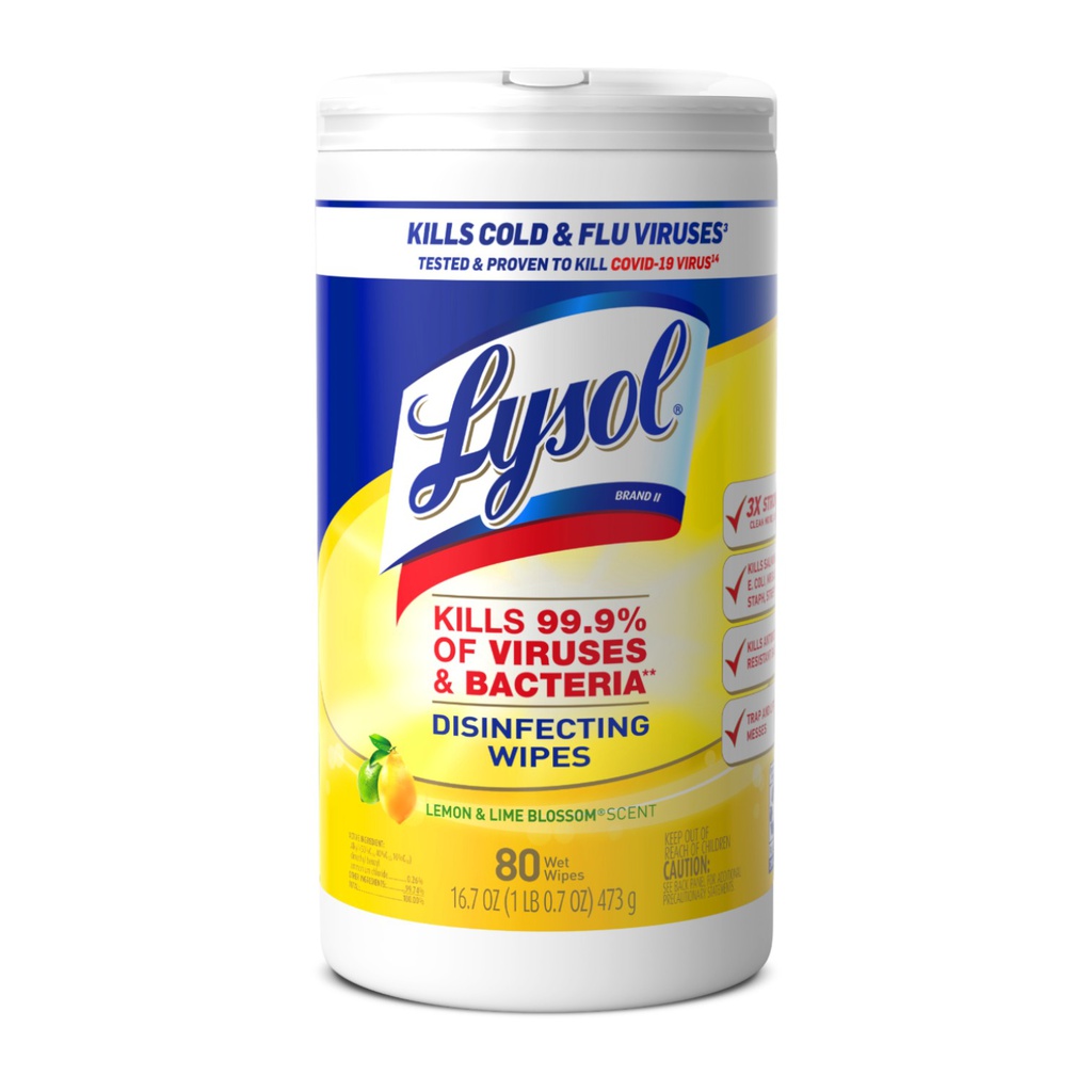 Lysol Lemon &amp; Lime Blossom Disinfecting Wipes (80-Count)