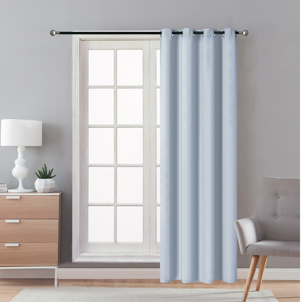 Classy Homes Blackout Curtain 1pc Microfiber with Silicone Rubber Backing