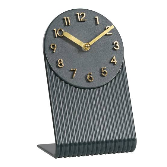 La Crosse Grooves Tabletop Clock, Midnight Gray