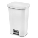 Sterilite StepOn Wastebasket 11.9 Gal. White