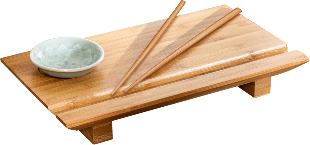 Joyce Chen Burnished Bamboo Sushi Board Set