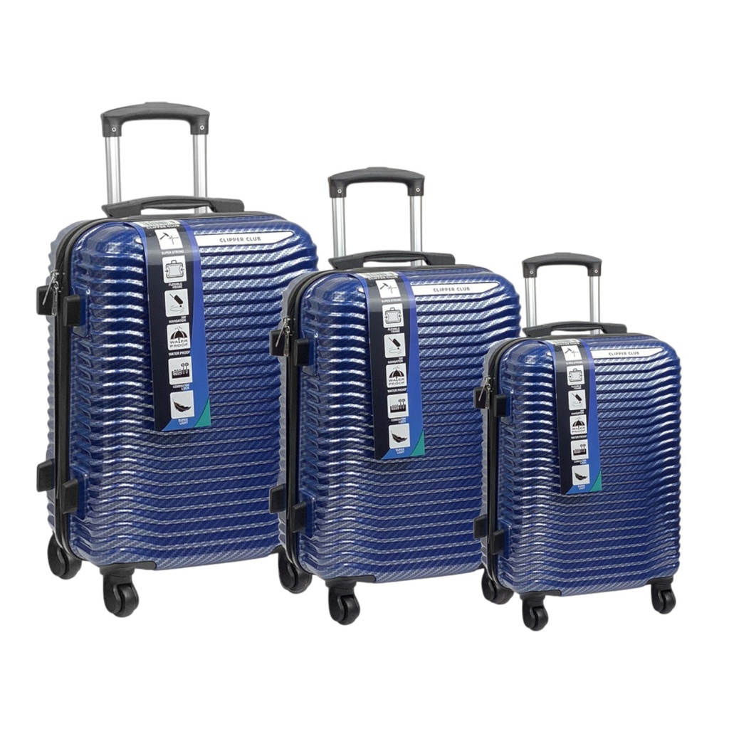 Clipper Club 3pc Luggage Set, Navy