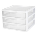 Sterilite Wide 3-Drawer Cabinet Organizer 14 1/2 In. W x 10 5/8 In. H 14 5/8 In. D, White