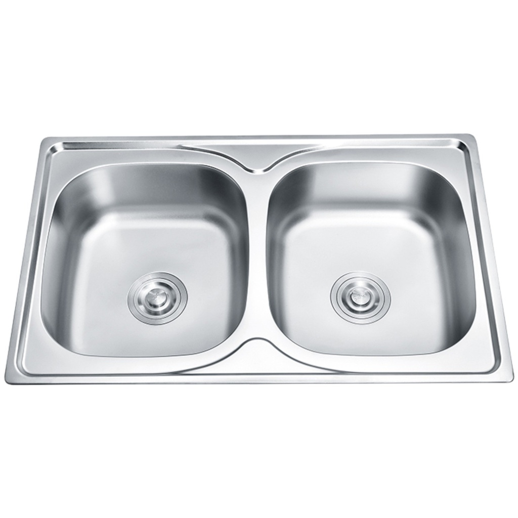 Royal Homes Double Bowl Sink, 30.7 In. x 16.9 In. x 7.1 In., Stainless Steel