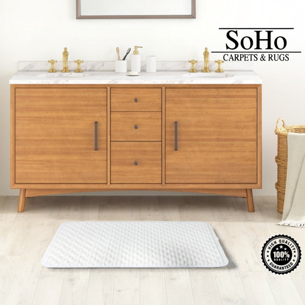 SoHo Carpets Memory Foam Bath Mat 50x80cm White