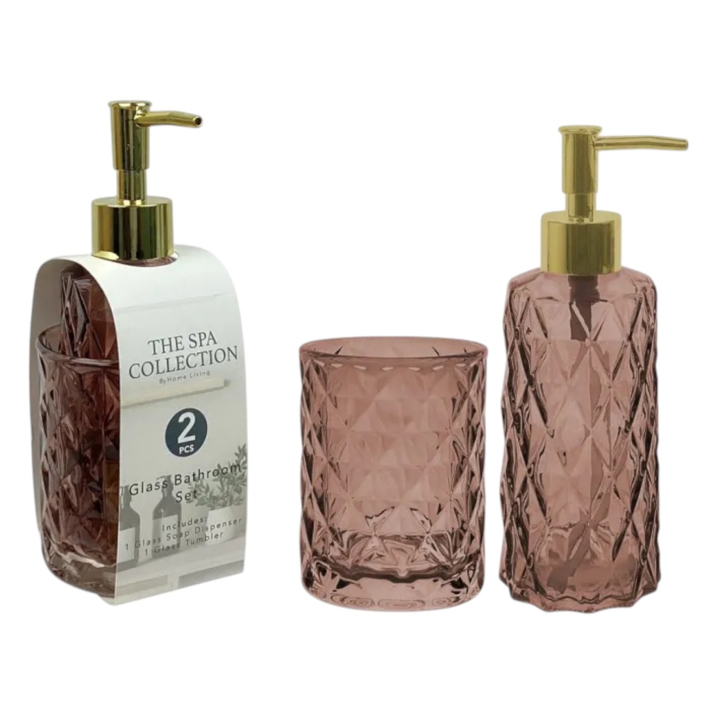 Spa Collection 2pc Glass Bath Accessory Set