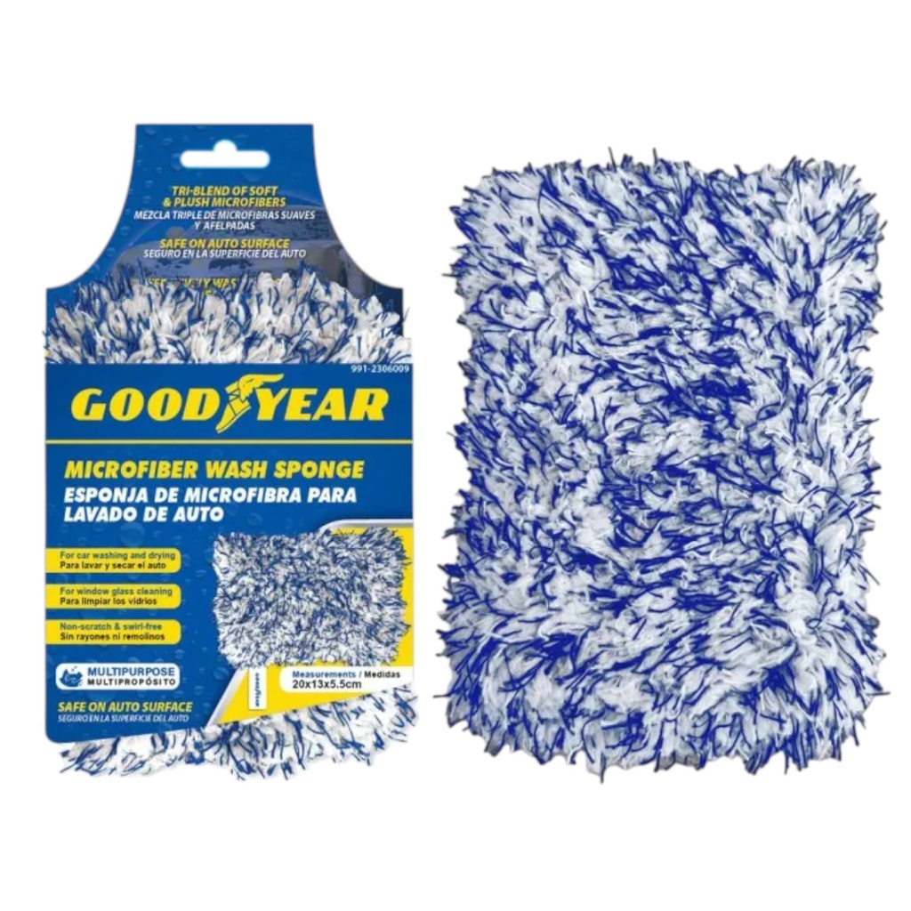 Goodyear Microfiber Wash Sponge White/ Blue